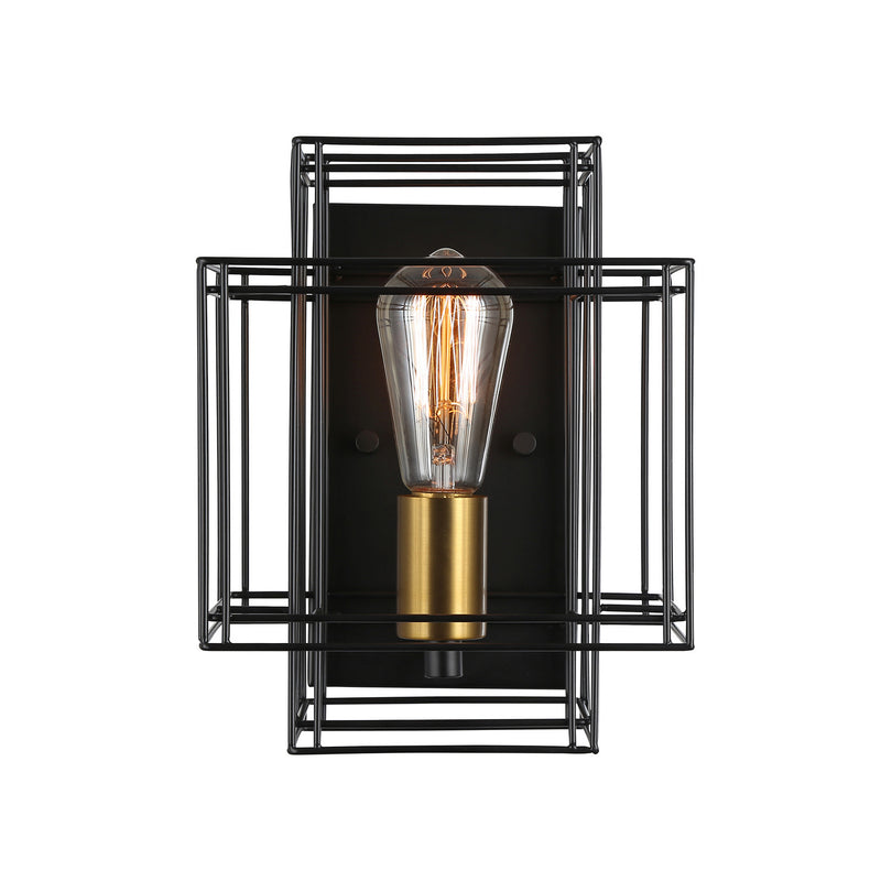 Artcraft Canada - AC11737BK - One Light Wall Sconce - Artisan - Black and Brushed Brass