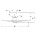 Hinkley - 900752FMW-LWD - 52"Ceiling Fan - Hover - Matte White