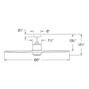 Hinkley - 900760FMW-LWD - 60"Ceiling Fan - Hover - Matte White