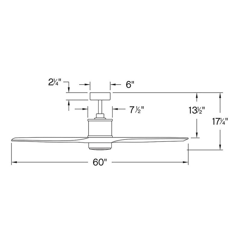 Hinkley - 900760FMW-LWD - 60"Ceiling Fan - Hover - Matte White