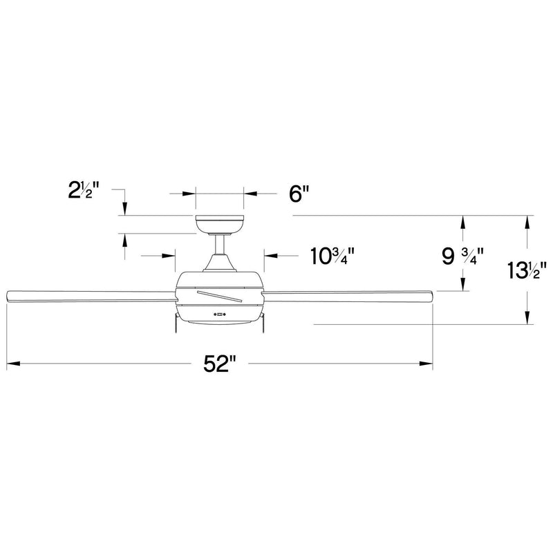 Hinkley - 904052FCW-LIA - 52"Ceiling Fan - Croft - Chalk White