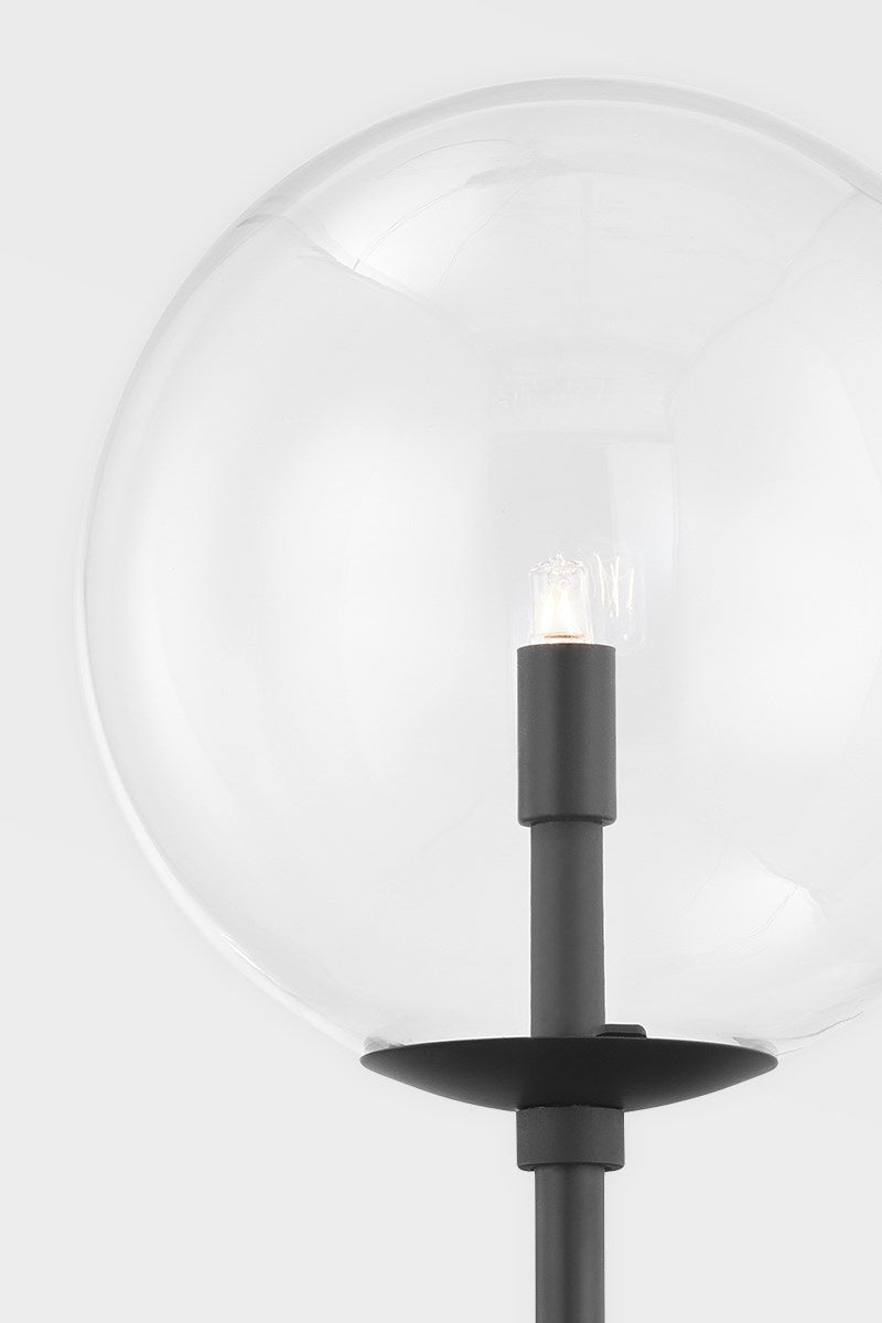 One Light Wall Sconce<br /><span style="color:#4AB0CE;">Entrega: 4-10 dias en USA</span><br /><span style="color:#4AB0CE;font-size:60%;">PREGUNTE POR ENTREGA EN PANAMA</span><br />Collection: Madrid<br />Finish: Soft Black