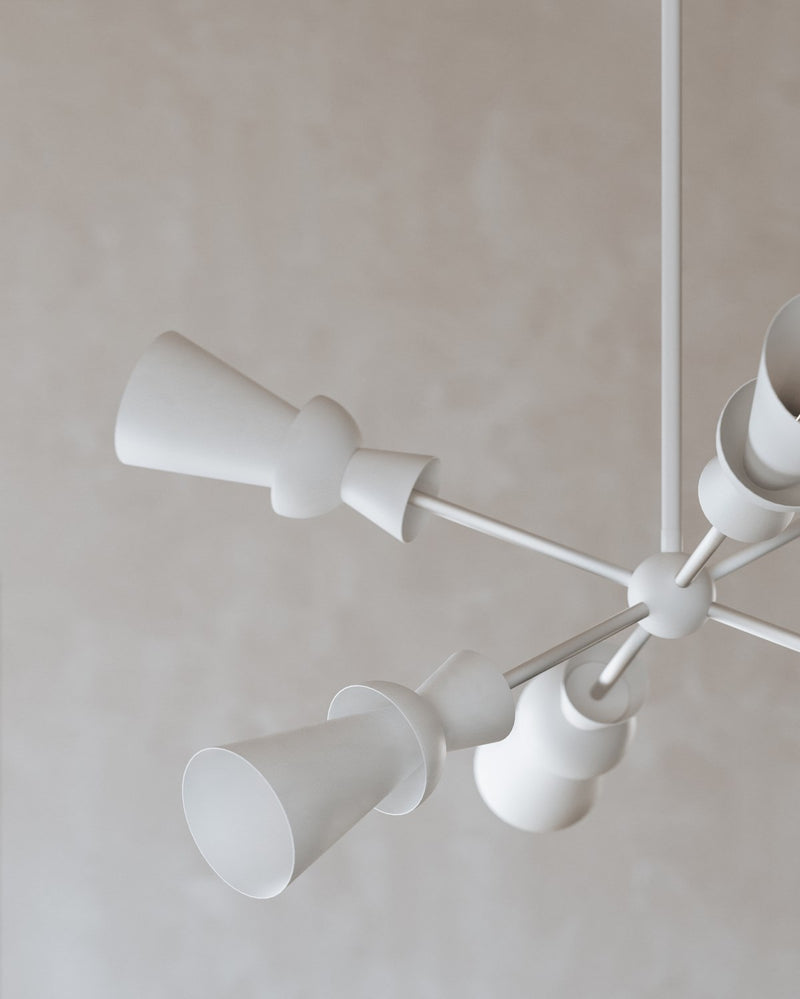 Troy Lighting - F7906-GSW - Six Light Chandelier - Florence - Gesso White