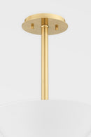 Troy Lighting - F8615-SWH/PBR - One Light Pendant - Scout - Soft White/Patina Brass