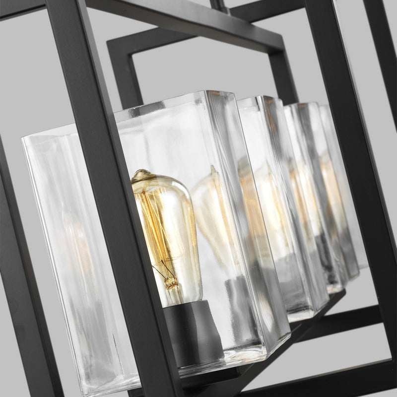 Four Light Island Pendant<br /><span style="color:#4AB0CE;">Entrega: 4-10 dias en USA</span><br /><span style="color:#4AB0CE;font-size:60%;">PREGUNTE POR ENTREGA EN PANAMA</span><br />Collection: Mitte<br />Finish: Midnight Black
