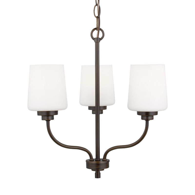 Generation Lighting - 3102803-710 - Three Light Chandelier - Windom - Bronze