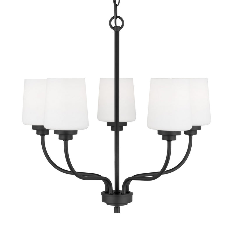 Generation Lighting - 3102805-112 - Five Light Chandelier - Windom - Midnight Black