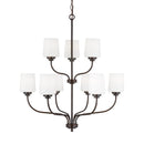 Generation Lighting - 3102809-710 - Nine Light Chandelier - Windom - Bronze