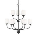 Generation Lighting - 3102809-112 - Nine Light Chandelier - Windom - Midnight Black