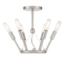 Six Light Semi Flush Mount<br /><span style="color:#4AB0CE;">Entrega: 4-10 dias en USA</span><br /><span style="color:#4AB0CE;font-size:60%;">PREGUNTE POR ENTREGA EN PANAMA</span><br />Collection: Royalty<br />Finish: Brushed Nickel