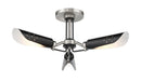 George Kovacs - P1693-691 - Three Light Semi Flush Mount - Turbine - Brushed Nickel and Coal Highlights