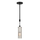One Light Mini Pendant<br /><span style="color:#4AB0CE;">Entrega: 4-10 dias en USA</span><br /><span style="color:#4AB0CE;font-size:60%;">PREGUNTE POR ENTREGA EN PANAMA</span><br />Collection: Grid 3<br />Finish: Brushed Nickel and Coal Highlights