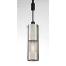 George Kovacs - P1591-691 - One Light Mini Pendant - Grid 3 - Brushed Nickel and Coal Highlights
