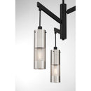 Three Light Chandelier<br /><span style="color:#4AB0CE;">Entrega: 4-10 dias en USA</span><br /><span style="color:#4AB0CE;font-size:60%;">PREGUNTE POR ENTREGA EN PANAMA</span><br />Collection: Grid 3<br />Finish: Brushed Nickel and Coal Highlights