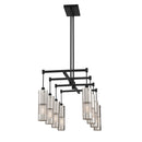 Eight Light Island Pendant<br /><span style="color:#4AB0CE;">Entrega: 4-10 dias en USA</span><br /><span style="color:#4AB0CE;font-size:60%;">PREGUNTE POR ENTREGA EN PANAMA</span><br />Collection: Grid 3<br />Finish: Brushed Nickel and Coal Highlights