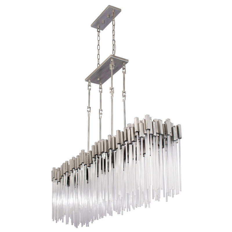 Varaluz - 309N08RN - Eight Light Linear Pendant - Matrix - Rainy Night