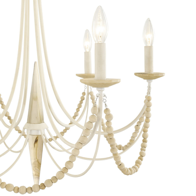 Six Light Chandelier<br /><span style="color:#4AB0CE;">Entrega: 4-10 dias en USA</span><br /><span style="color:#4AB0CE;font-size:60%;">PREGUNTE POR ENTREGA EN PANAMA</span><br />Collection: Brentwood<br />Finish: Country White