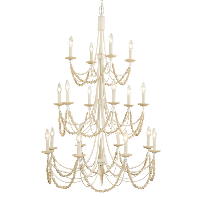 18 Light Chandelier<br /><span style="color:#4AB0CE;">Entrega: 4-10 dias en USA</span><br /><span style="color:#4AB0CE;font-size:60%;">PREGUNTE POR ENTREGA EN PANAMA</span><br />Collection: Brentwood<br />Finish: Country White