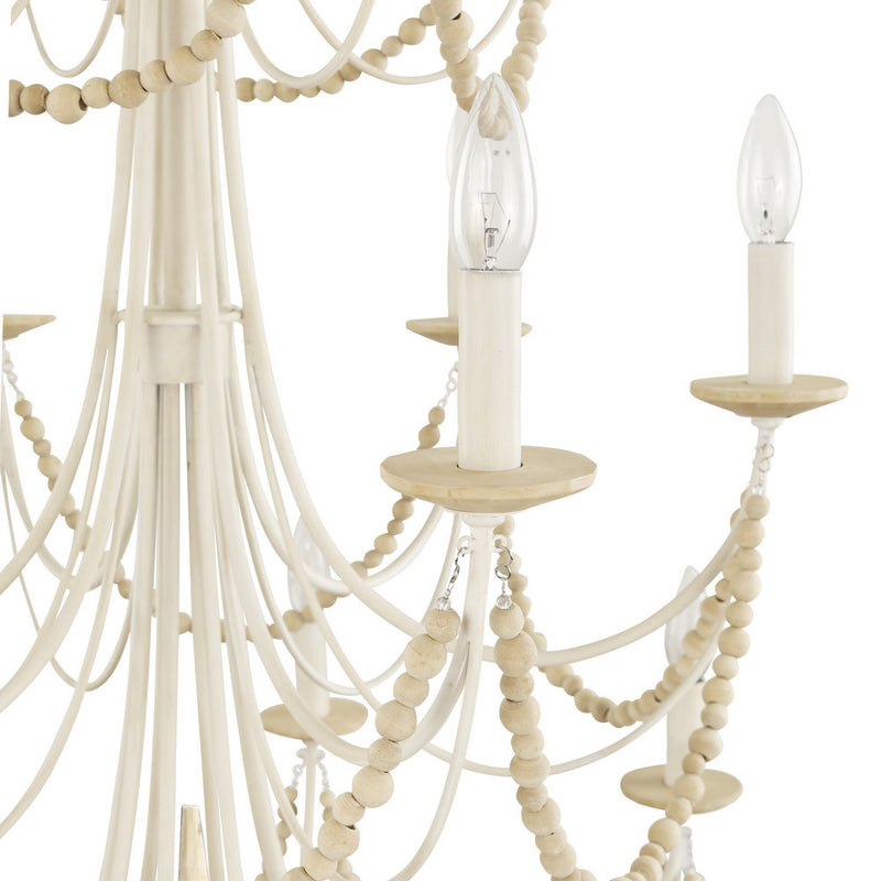 18 Light Chandelier<br /><span style="color:#4AB0CE;">Entrega: 4-10 dias en USA</span><br /><span style="color:#4AB0CE;font-size:60%;">PREGUNTE POR ENTREGA EN PANAMA</span><br />Collection: Brentwood<br />Finish: Country White