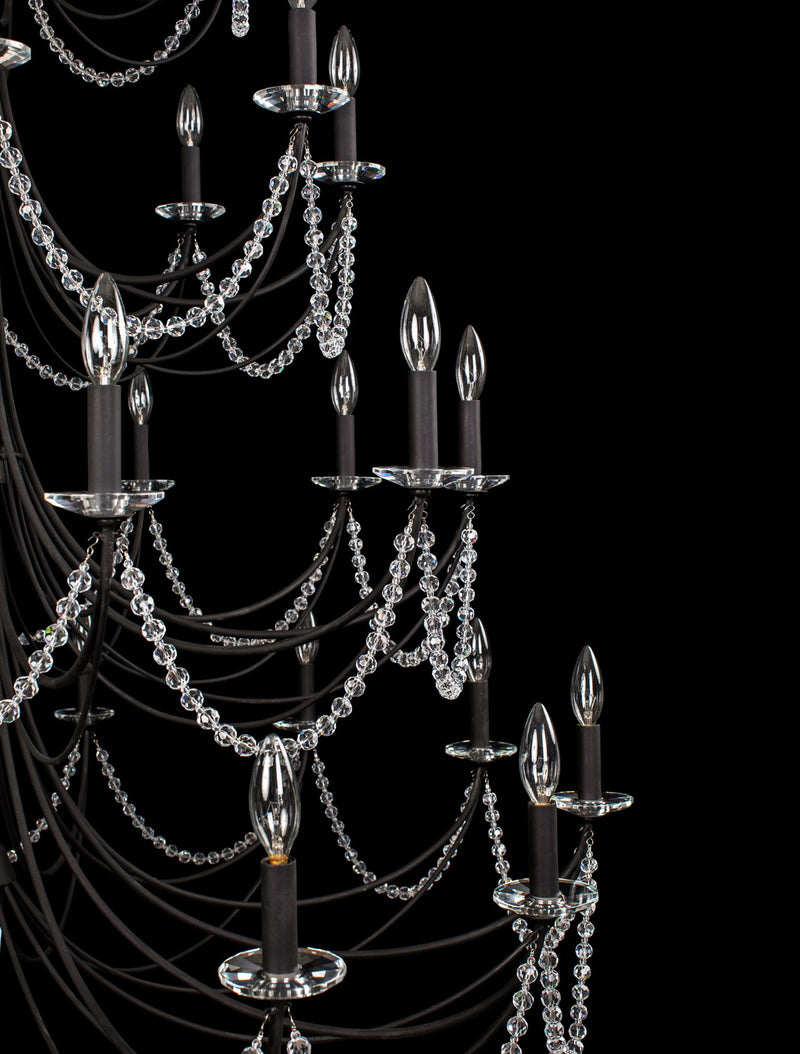 40 Light Chandelier<br /><span style="color:#4AB0CE;">Entrega: 4-10 dias en USA</span><br /><span style="color:#4AB0CE;font-size:60%;">PREGUNTE POR ENTREGA EN PANAMA</span><br />Collection: Brentwood<br />Finish: Carbon