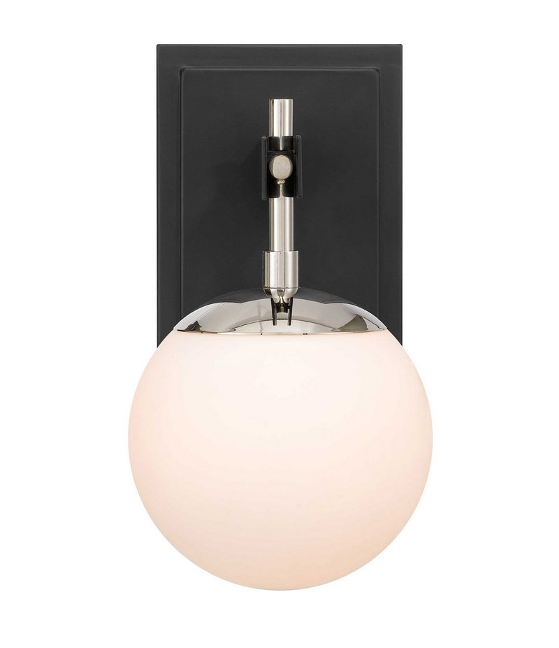 Varaluz - 352B01BLPN - One Light Bath - Allie - Black/Polished Nickel