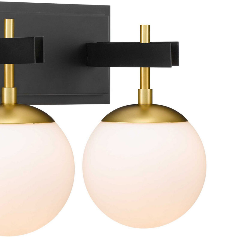 Varaluz - 352B03BLSB - Three Light Bath - Allie - Black/Satin Brass