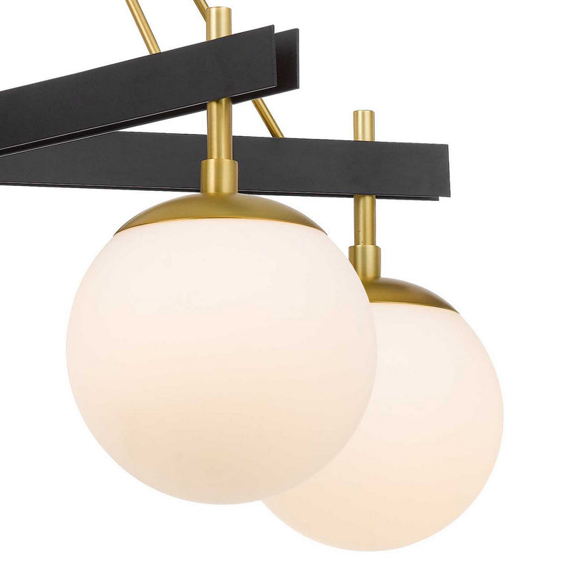 Varaluz - 352C05BLSB - Five Light Chandelier - Allie - Black/Satin Brass