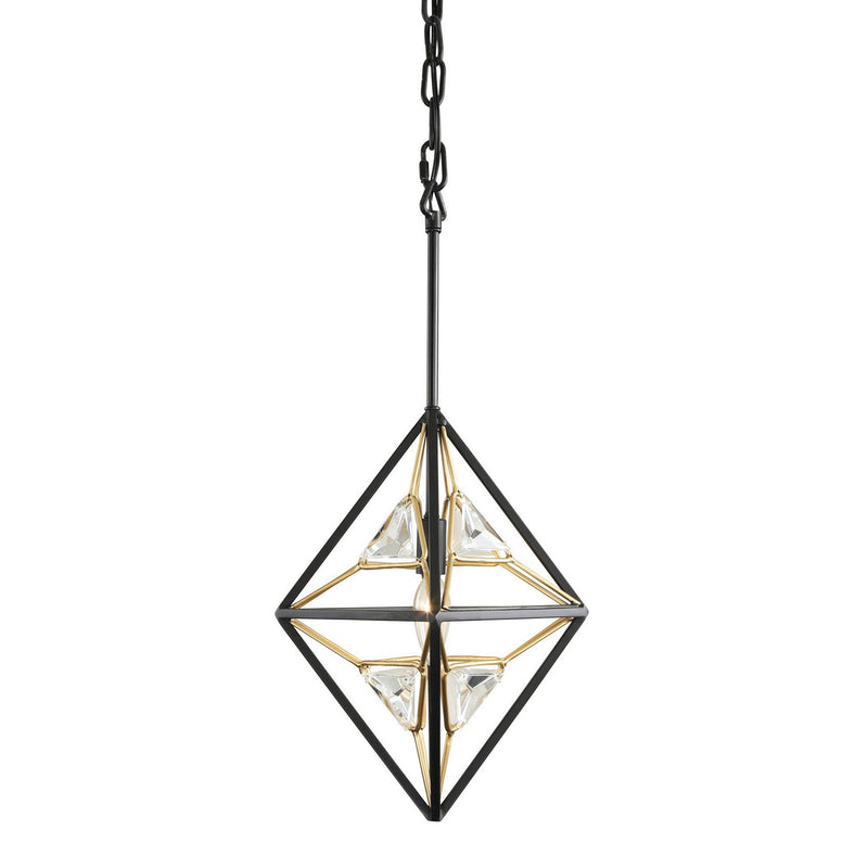 Varaluz - 353M01MBFG - One Light Mini Pendant - Marcia - Matte Black/French Gold