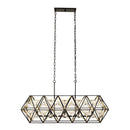 Varaluz - 353N05MBFG - Five Light Linear Pendant - Marcia - Matte Black/French Gold