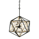 Three Light Pendant<br /><span style="color:#4AB0CE;">Entrega: 16-17 semanas en USA</span><br /><span style="color:#4AB0CE;font-size:60%;">PREGUNTE POR ENTREGA EN PANAMA</span><br />Collection: Marcia<br />Finish: Matte Black/French Gold
