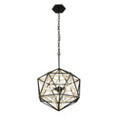 Varaluz - 353P03MBFG - Three Light Pendant - Marcia - Matte Black/French Gold
