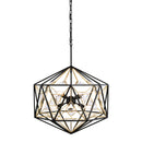 Eight Light Pendant<br /><span style="color:#4AB0CE;">Entrega: 4-10 dias en USA</span><br /><span style="color:#4AB0CE;font-size:60%;">PREGUNTE POR ENTREGA EN PANAMA</span><br />Collection: Marcia<br />Finish: Matte Black/French Gold