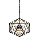 Eight Light Pendant<br /><span style="color:#4AB0CE;">Entrega: 5-6 semanas en USA</span><br /><span style="color:#4AB0CE;font-size:60%;">PREGUNTE POR ENTREGA EN PANAMA</span><br />Collection: Marcia<br />Finish: Matte Black/French Gold