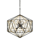 Varaluz - 353P10MBFG - Ten Light Pendant - Marcia - Matte Black/French Gold
