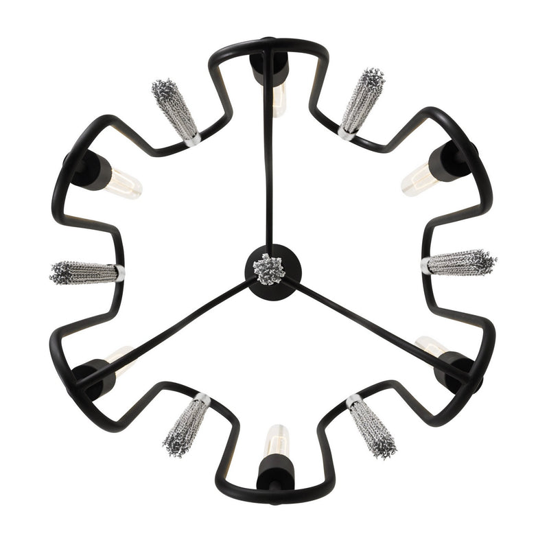 Varaluz - 354P06MBCH - Six Light Pendant - Darden - Matte Black/Painted Chrome