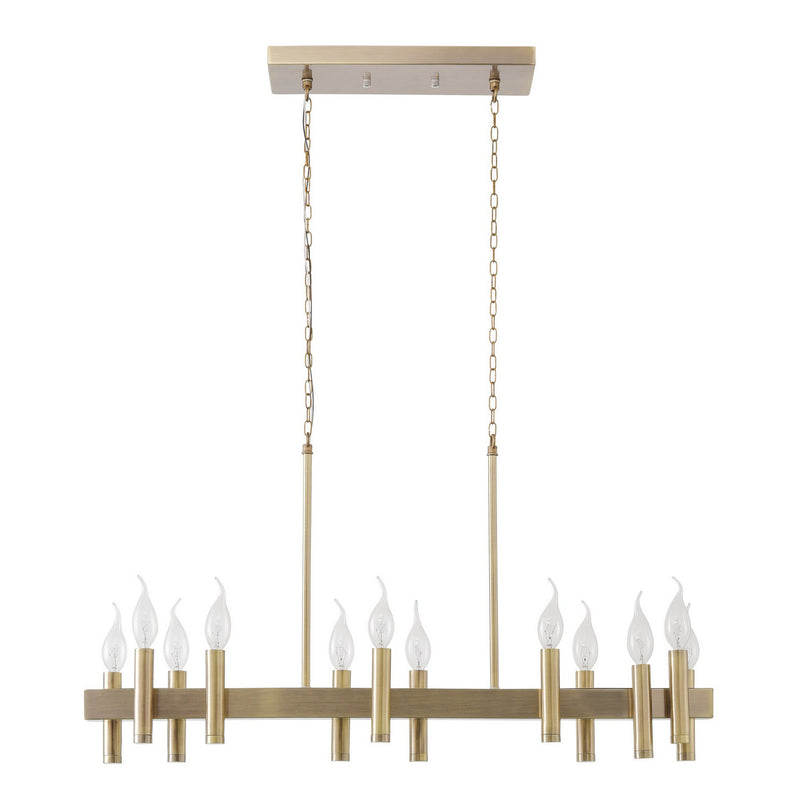 Varaluz - 357N12BB - 12 Light Linear Pendant - Collette - Antique Brass