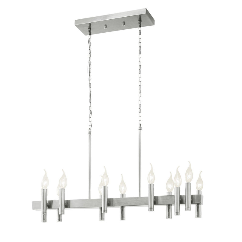 12 Light Linear Pendant<br /><span style="color:#4AB0CE;">Entrega: 4-10 dias en USA</span><br /><span style="color:#4AB0CE;font-size:60%;">PREGUNTE POR ENTREGA EN PANAMA</span><br />Collection: Collette<br />Finish: Satin Nickel