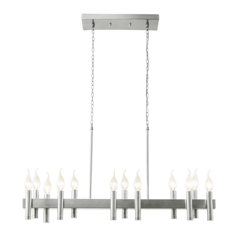 12 Light Linear Pendant<br /><span style="color:#4AB0CE;">Entrega: 4-10 dias en USA</span><br /><span style="color:#4AB0CE;font-size:60%;">PREGUNTE POR ENTREGA EN PANAMA</span><br />Collection: Collette<br />Finish: Satin Nickel