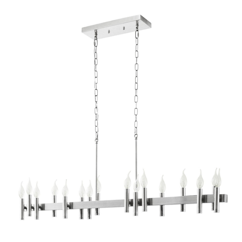 16 Light Linear Pendant<br /><span style="color:#4AB0CE;">Entrega: 4-10 dias en USA</span><br /><span style="color:#4AB0CE;font-size:60%;">PREGUNTE POR ENTREGA EN PANAMA</span><br />Collection: Collette<br />Finish: Satin Nickel