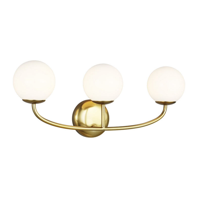 Three Light Vanity<br /><span style="color:#4AB0CE;">Entrega: 4-10 dias en USA</span><br /><span style="color:#4AB0CE;font-size:60%;">PREGUNTE POR ENTREGA EN PANAMA</span><br />Collection: Galassia<br />Finish: Burnished Brass
