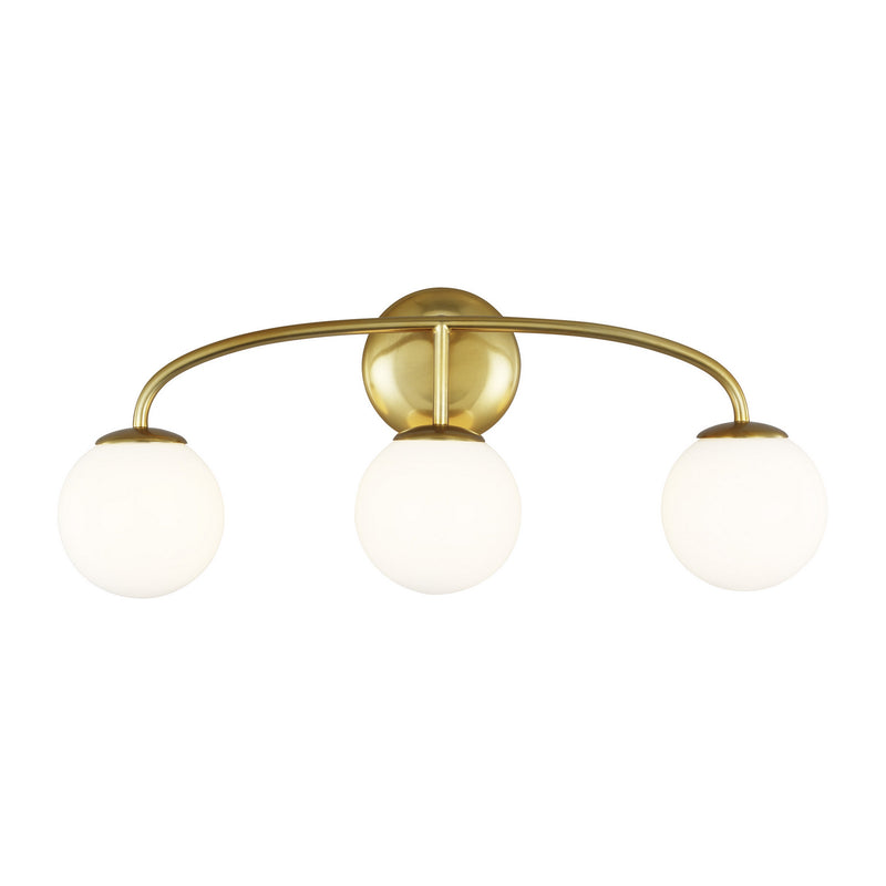Three Light Vanity<br /><span style="color:#4AB0CE;">Entrega: 4-10 dias en USA</span><br /><span style="color:#4AB0CE;font-size:60%;">PREGUNTE POR ENTREGA EN PANAMA</span><br />Collection: Galassia<br />Finish: Burnished Brass