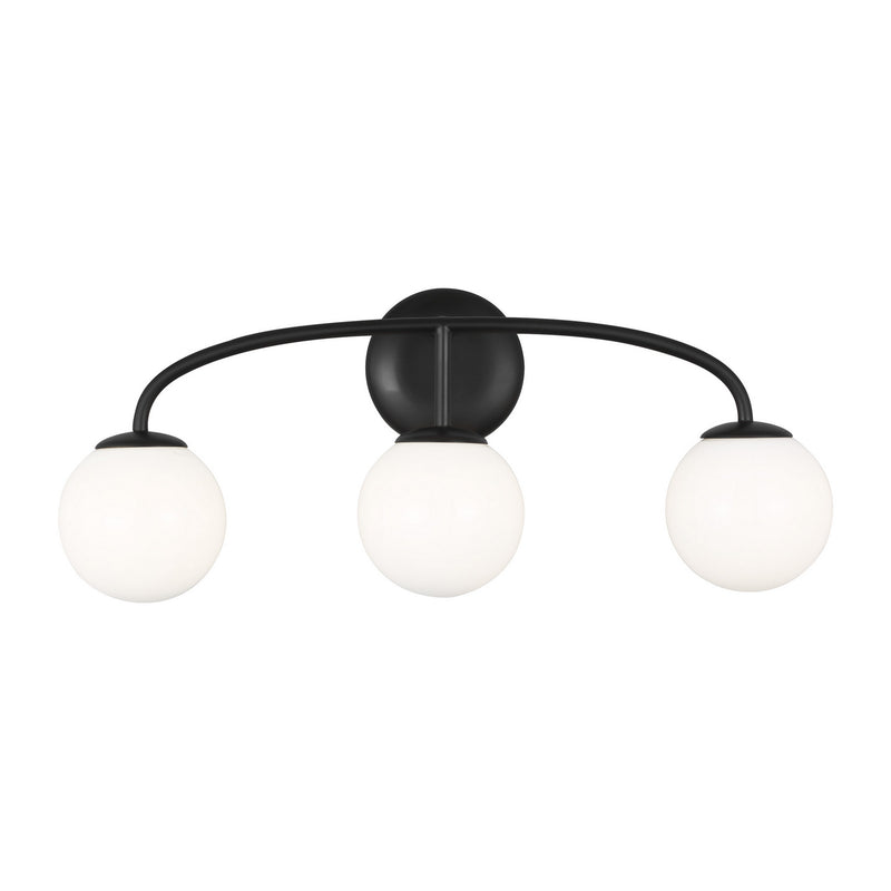 Three Light Vanity<br /><span style="color:#4AB0CE;">Entrega: 4-10 dias en USA</span><br /><span style="color:#4AB0CE;font-size:60%;">PREGUNTE POR ENTREGA EN PANAMA</span><br />Collection: Galassia<br />Finish: Midnight Black