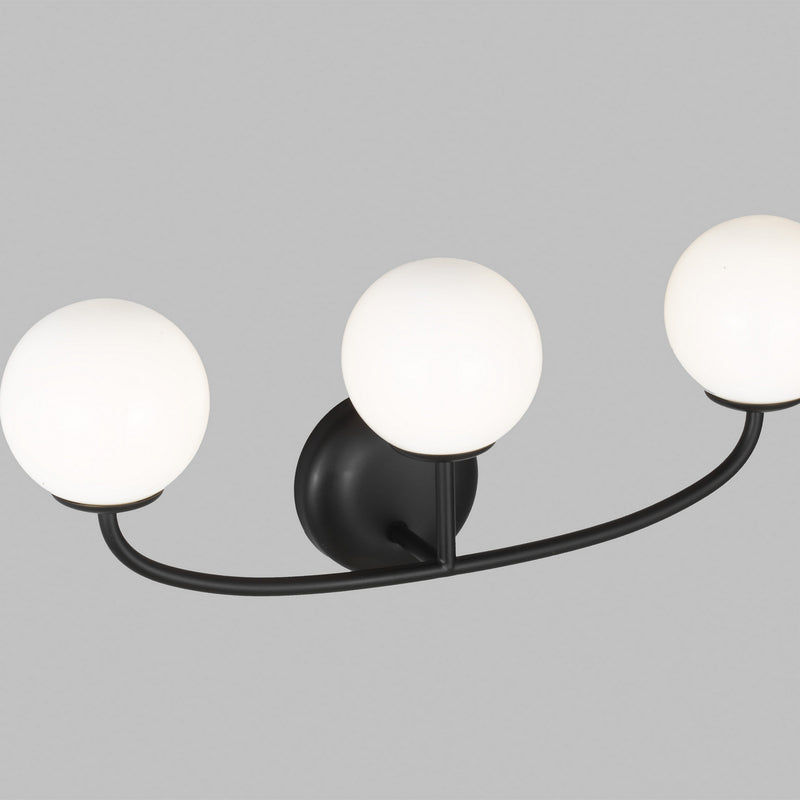 Three Light Vanity<br /><span style="color:#4AB0CE;">Entrega: 4-10 dias en USA</span><br /><span style="color:#4AB0CE;font-size:60%;">PREGUNTE POR ENTREGA EN PANAMA</span><br />Collection: Galassia<br />Finish: Midnight Black