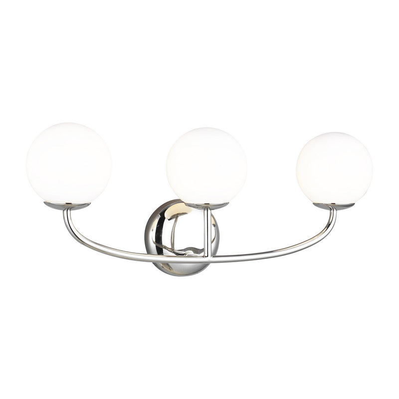 Three Light Vanity<br /><span style="color:#4AB0CE;">Entrega: 4-10 dias en USA</span><br /><span style="color:#4AB0CE;font-size:60%;">PREGUNTE POR ENTREGA EN PANAMA</span><br />Collection: Galassia<br />Finish: Polished Nickel