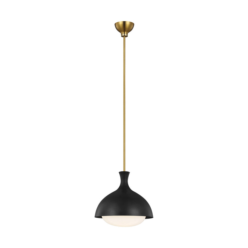 One Light Pendant<br /><span style="color:#4AB0CE;">Entrega: 4-10 dias en USA</span><br /><span style="color:#4AB0CE;font-size:60%;">PREGUNTE POR ENTREGA EN PANAMA</span><br />Collection: Lucerne<br />Finish: Midnight Black and Burnished Brass