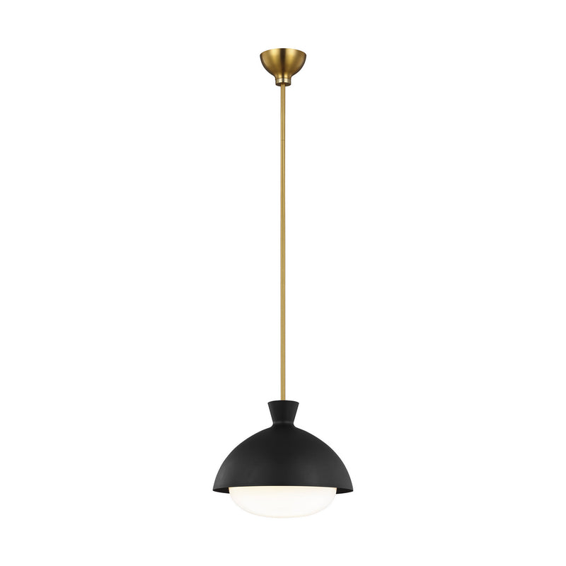 One Light Pendant<br /><span style="color:#4AB0CE;">Entrega: 4-10 dias en USA</span><br /><span style="color:#4AB0CE;font-size:60%;">PREGUNTE POR ENTREGA EN PANAMA</span><br />Collection: Lucerne<br />Finish: Midnight Black and Burnished Brass