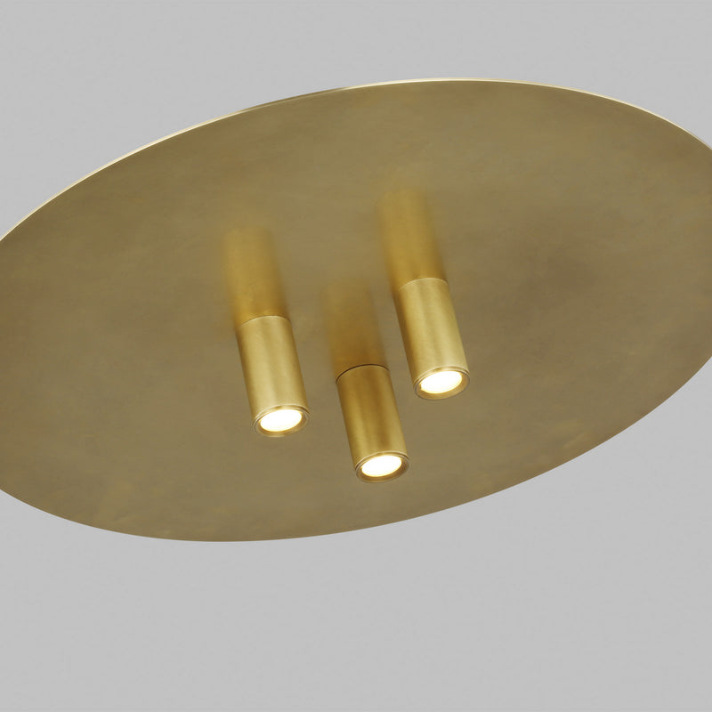 Visual Comfort Modern - 700FMPNT16NB-LED930-277 - LED Flush Mount - Ponte - Natural Brass