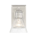 One Light Bath<br /><span style="color:#4AB0CE;">Entrega: 4-10 dias en USA</span><br /><span style="color:#4AB0CE;font-size:60%;">PREGUNTE POR ENTREGA EN PANAMA</span><br />Collection: Chatham Square<br />Finish: Brushed Nickel