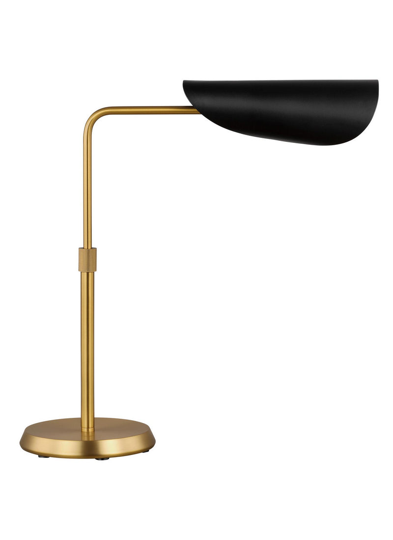 One Light Table Lamp<br /><span style="color:#4AB0CE;">Entrega: 4-10 dias en USA</span><br /><span style="color:#4AB0CE;font-size:60%;">PREGUNTE POR ENTREGA EN PANAMA</span><br />Collection: Tresa<br />Finish: Midnight Black and Burnished Brass