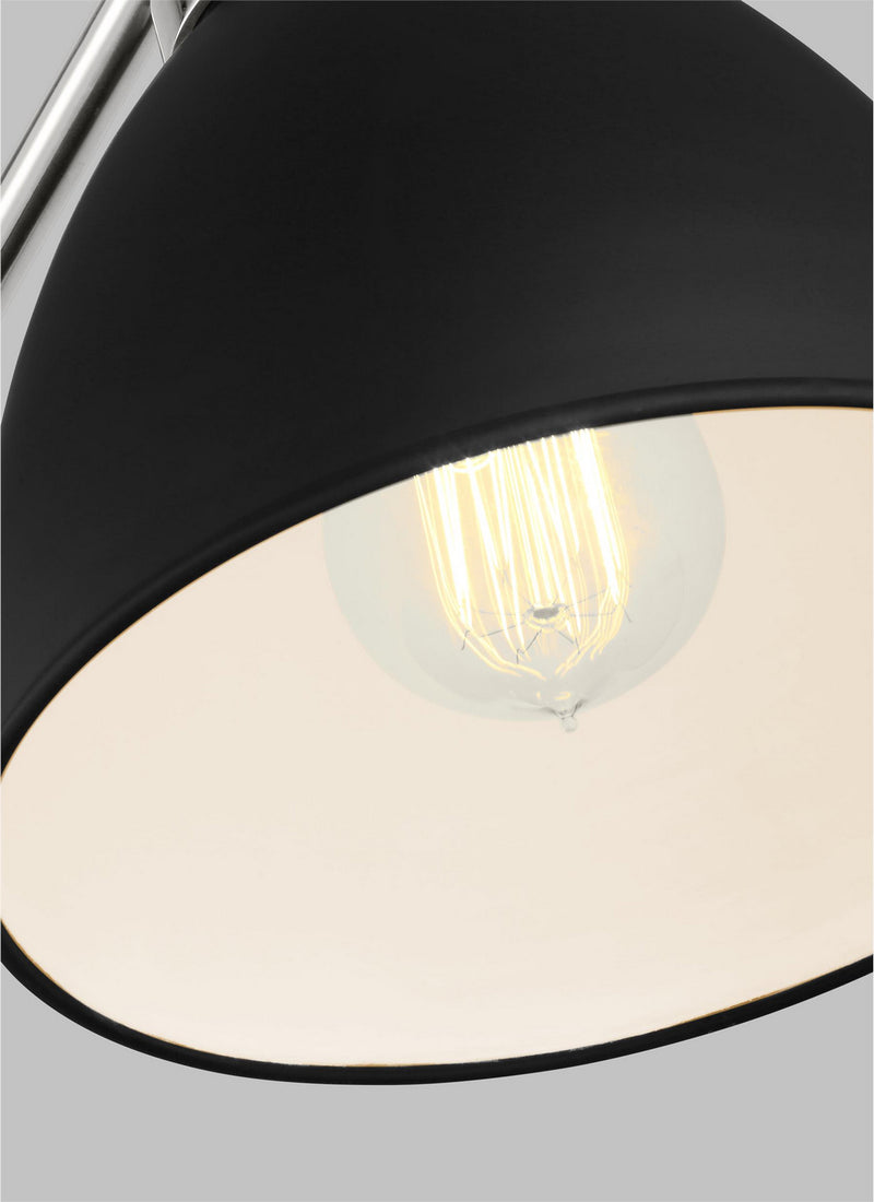 Visual Comfort Studio - CT1101MBKPN1 - One Light Desk Lamp - Wellfleet - Midnight Black and Polished Nickel